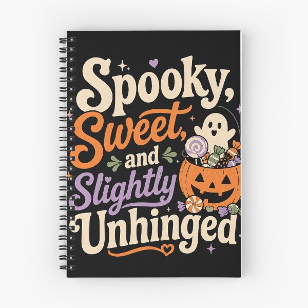 Item preview, Spooky, Sweet & Slightly Unhinged – Cute Funny Halloween Art designed and sold by Stinky Lincy's Apparel Company.