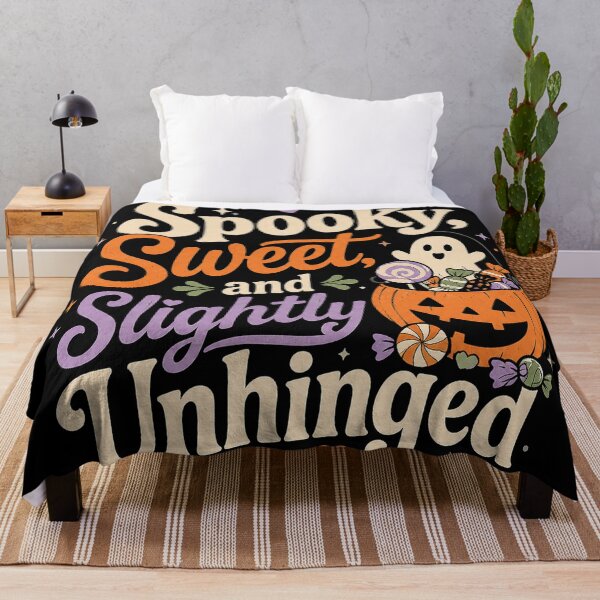 Item preview, Spooky, Sweet & Slightly Unhinged – Cute Funny Halloween Art designed and sold by Stinky Lincy's Apparel Company.