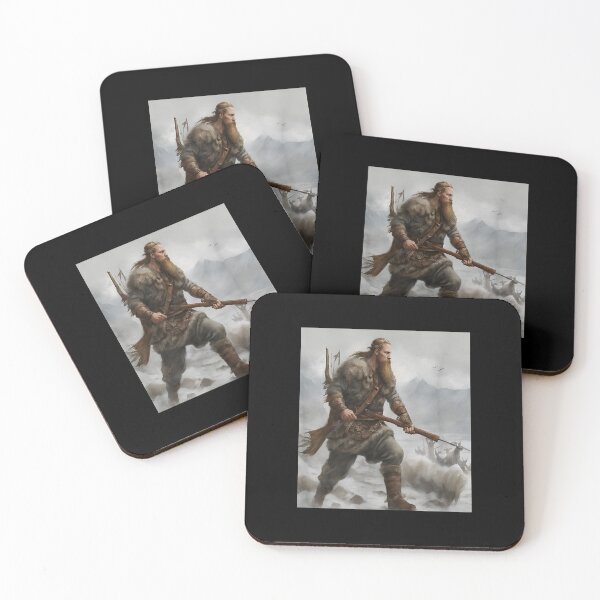 Item preview, Viking Warrior Hunting in Snowy Mountains designed and sold by johnnymih.