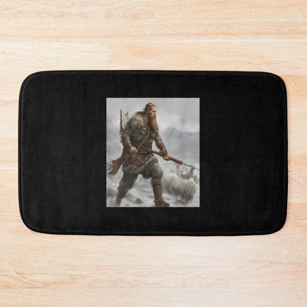 Item preview, Viking Warrior Hunting in Snowy Mountains designed and sold by johnnymih.