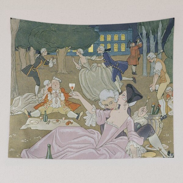 Item preview, Vintage Garden Party Wall Art, 1920s Fashion Illustration, On the Lawn by George Barbier designed and sold by RickE.