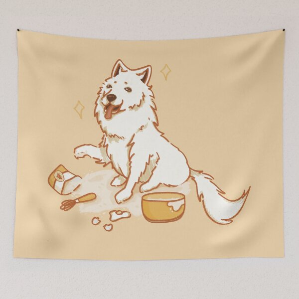Item preview, Cute messy baking dog designed and sold by CreatedByKay-.