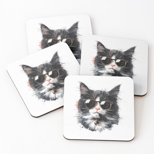 Item preview, Cat | Black & White Cat | Minimal Pet Aesthetic Art designed and sold by Mandayartstudio.