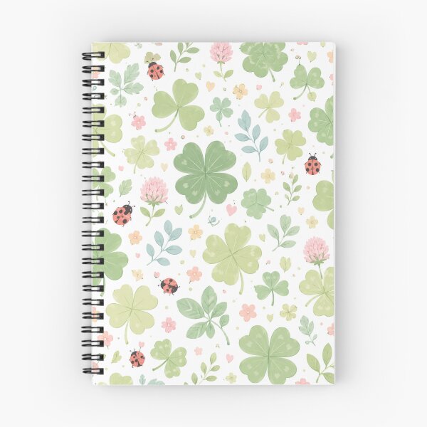 Item preview, Lucky Four Leaf Clover & Ladybug Watercolor Pattern designed and sold by Skyrocketz.