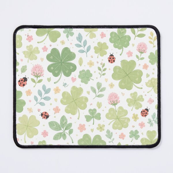 Item preview, Lucky Four Leaf Clover & Ladybug Watercolor Pattern designed and sold by Skyrocketz.