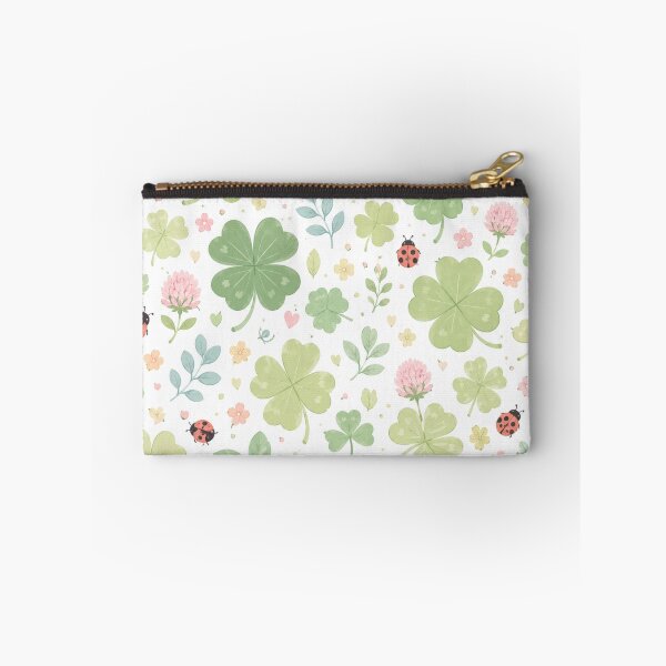 Item preview, Lucky Four Leaf Clover & Ladybug Watercolor Pattern designed and sold by Skyrocketz.