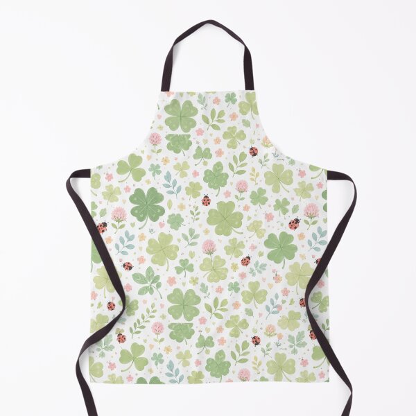 Item preview, Lucky Four Leaf Clover & Ladybug Watercolor Pattern designed and sold by Skyrocketz.