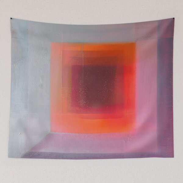 Item preview, Abstract Geometric Portal in Pink and Orange designed and sold by ClubVacay.