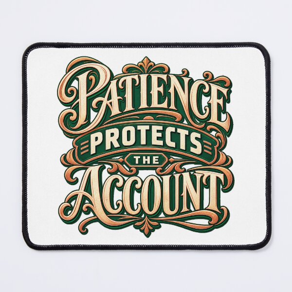 Item preview, Patience Protects the Account Art Nouveau Trading designed and sold by VolatilityEdge.