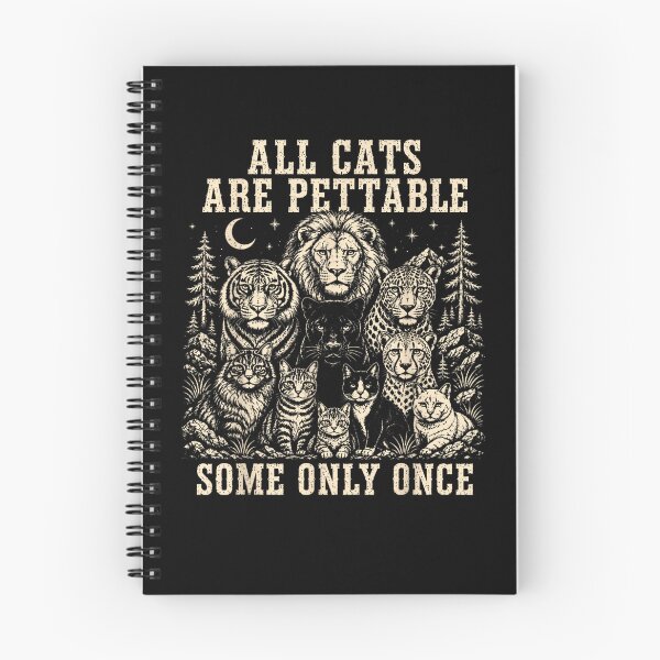 Item preview, All Cats are Pettable Some Only Once Wild Cat Relaxed Retro designed and sold by ArtByimamS.