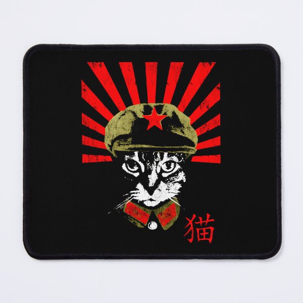 Item preview, Long Live Chairman Meow Red Sunburst Military Cat designed and sold by Dakdoky.