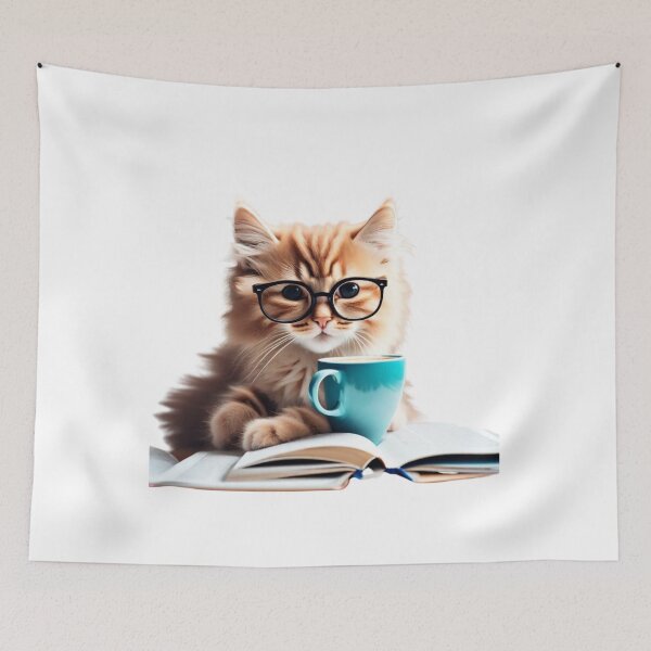 Item preview, Cat With Book Cute Cat Reading Book Funny Gifts For Cat Lovers Funny Gifts For Book Lovers  designed and sold by MatthewViews.