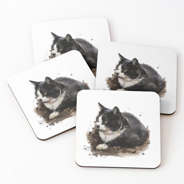 Item preview, Cat | Black & White Cat | Minimal Pet Aesthetic Art designed and sold by Mandayartstudio.