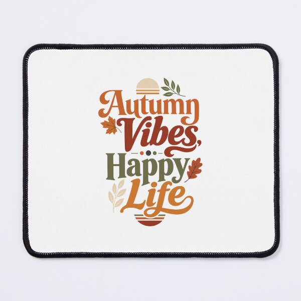 Item preview, Autumn Vibes, Happy Life | Cute Fall Design for Women | Cozy Autumn Gift designed and sold by PrintSparkDesigns.
