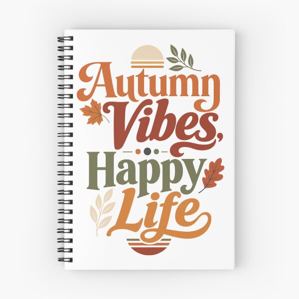 Item preview, Autumn Vibes, Happy Life | Cute Fall Design for Women | Cozy Autumn Gift designed and sold by PrintSparkDesigns.