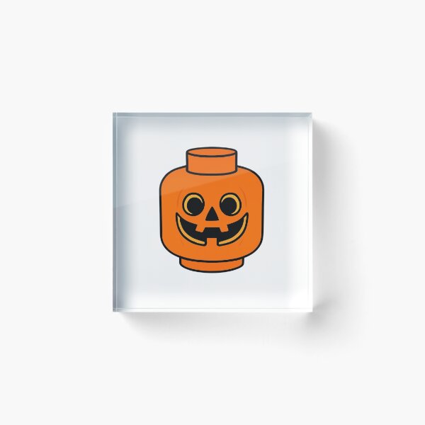 Item preview, Jack O Lantern Brick Head – Cute Toy Block Pumpkin Face Glowing Grin Halloween designed and sold by FestivityFinds.