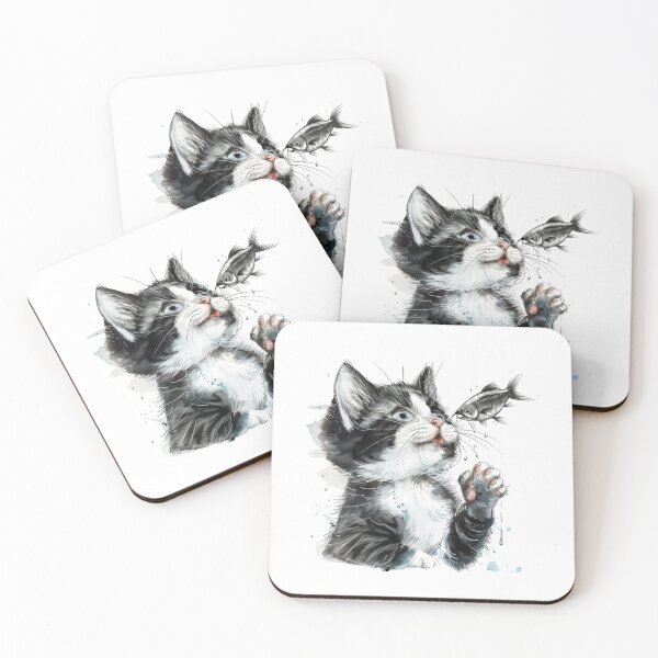 Item preview, Cat | Black & White Cat | Minimal Pet Aesthetic Art designed and sold by Mandayartstudio.