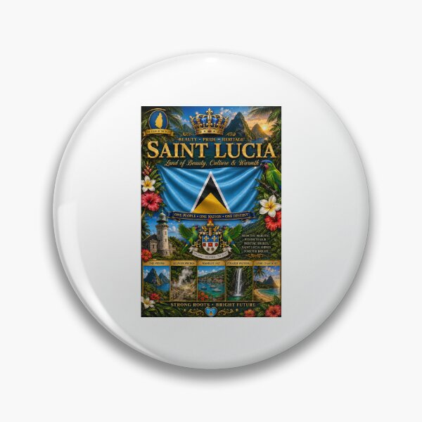 Item preview, Saint Lucia Pride – Caribbean Beauty & Heritage designed and sold by     Crowned Canvas Studio ⭐ .