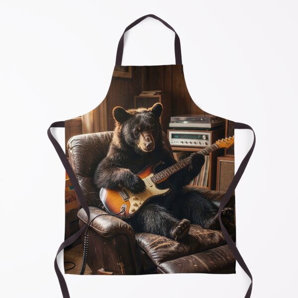 Item preview, Black Bear Rocks Out '70s Style designed and sold by Tridentulus.