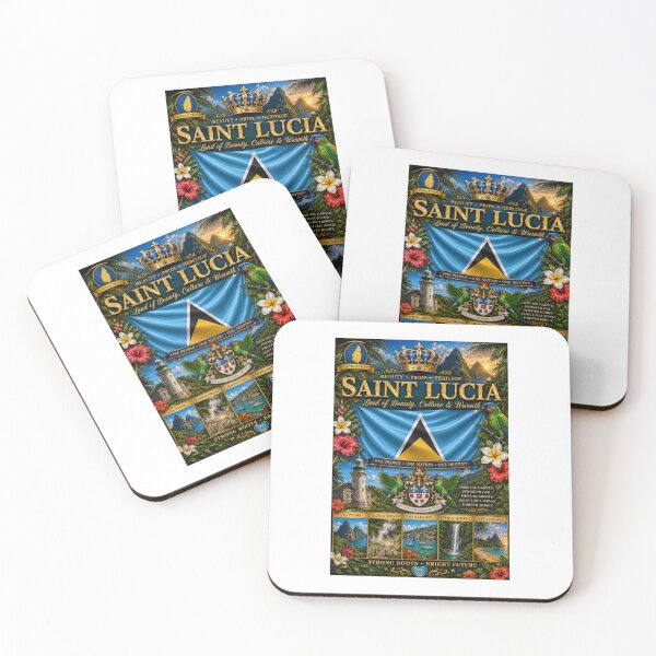 Item preview, Saint Lucia Pride – Caribbean Beauty & Heritage designed and sold by     Crowned Canvas Studio ⭐ .