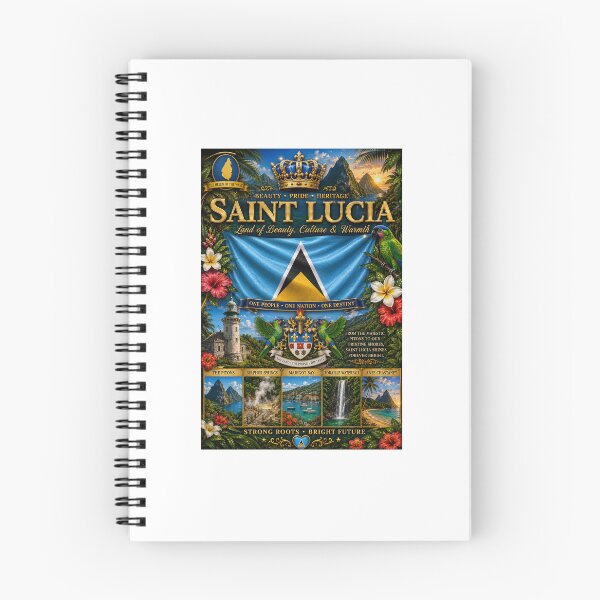 Item preview, Saint Lucia Pride – Caribbean Beauty & Heritage designed and sold by     Crowned Canvas Studio ⭐ .