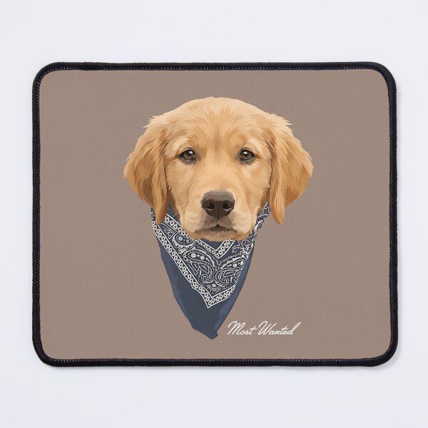 Item preview, Cute Golden Retriever in Bandana - Most Wanted Dog designed and sold by artworkathome.