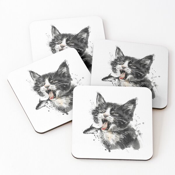 Item preview, Cat | Black & White Cat | Minimal Pet Aesthetic Art designed and sold by Mandayartstudio.
