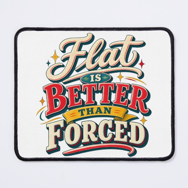 Item preview, Flat Is Better Than Forced Retro Trader Patience designed and sold by VolatilityEdge.