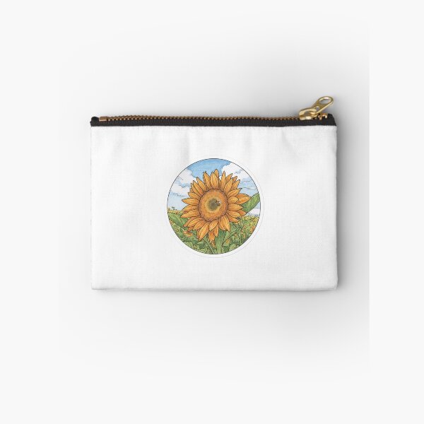 Item preview, Sunflower and Bee - Botanical Art designed and sold by esfabrizzio.
