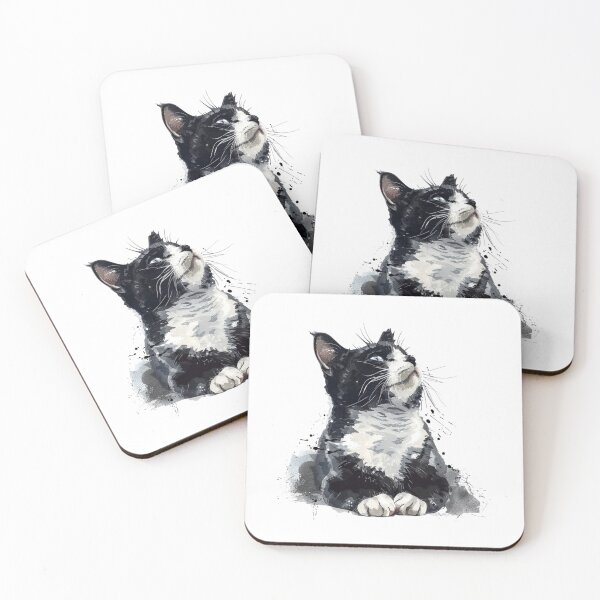 Item preview, Cat | Black & White Cat | Minimal Pet Aesthetic Art designed and sold by Mandayartstudio.