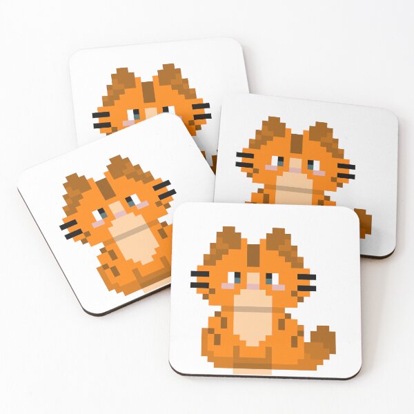 Item preview, Cute Orange Tabby Cat Pixel Art - Retro 8-Bit Ginger Kitty designed and sold by PixelatedPets.
