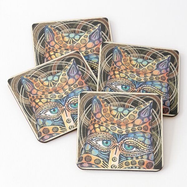Item preview, Fun Colorful Crazy Cat Design for Cat People designed and sold by Ginny Luttrell.