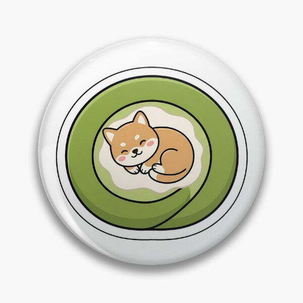 Item preview, Matcha Swiss Roll Shiba Inu - Cute Bakery Food Dog Sticker designed and sold by SimpleP.