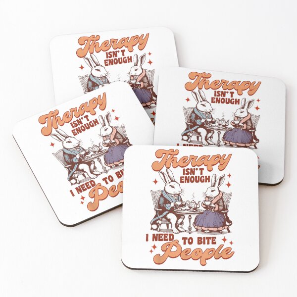 Item preview, Mental Health Funny Therapy Isn't Enough I Need Bite People T-Shirt designed and sold by E-Capoeira shop.