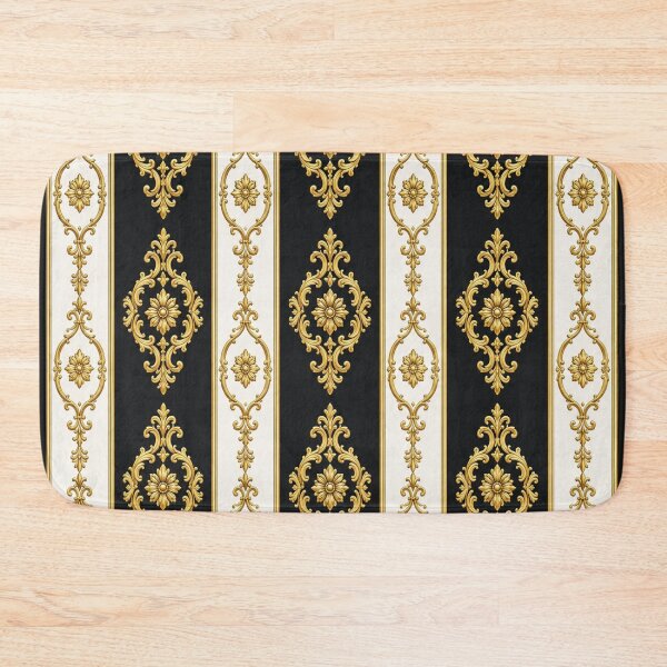 Item preview, White & Black Striped Gold Baroque designed and sold by DesignsByPrnces.