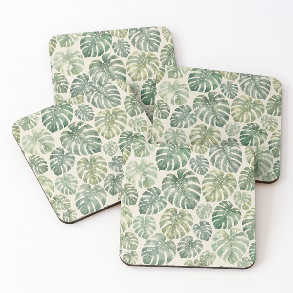 Item preview, Watercolor Monstera Deliciosa Leaves Pattern designed and sold by Skyrocketz.