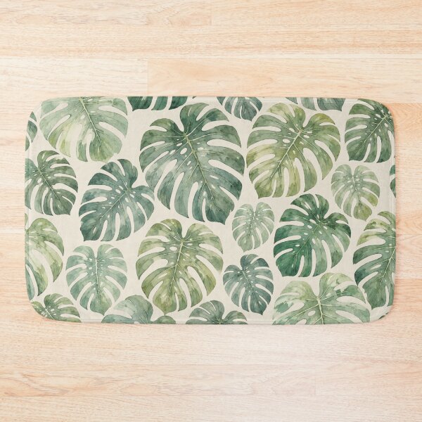 Item preview, Watercolor Monstera Deliciosa Leaves Pattern designed and sold by Skyrocketz.