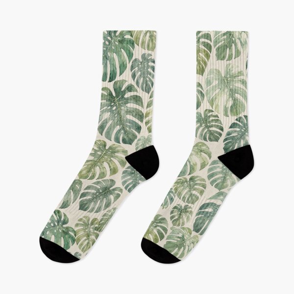 Item preview, Watercolor Monstera Deliciosa Leaves Pattern designed and sold by Skyrocketz.