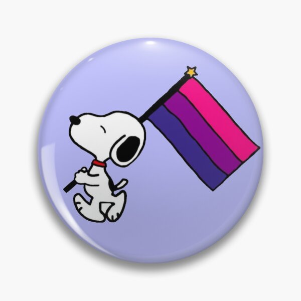 Item preview, snoopy with bisexual flag sticker designed and sold by valitzine.