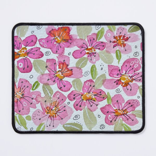 Item preview, Pink Flowers Pattern in Watercolor  designed and sold by LakeArtWorks.
