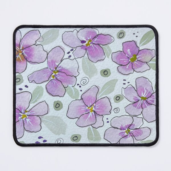 Item preview,  Mauve Flowers Pattern in Watercolor  designed and sold by LakeArtWorks.
