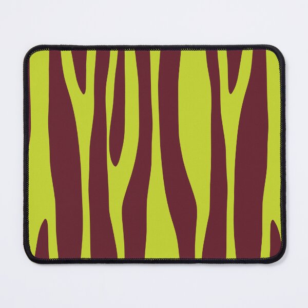Item preview, Abstract Organic Wild Stripe Pattern in Burgundy and Chartreuse designed and sold by kierkegaard.