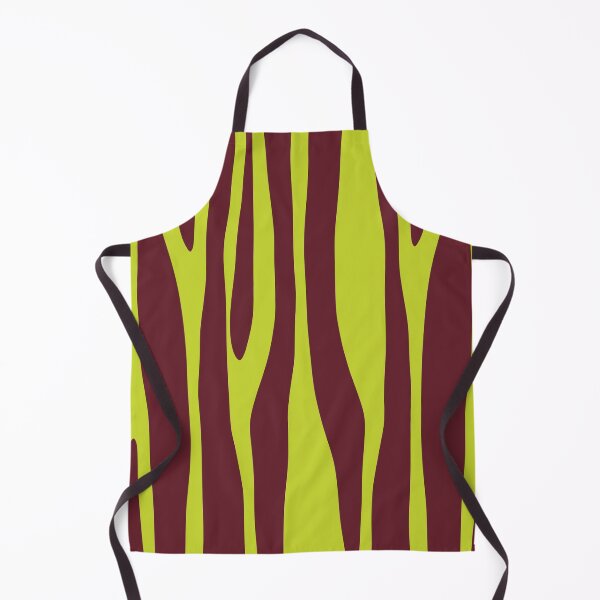 Item preview, Abstract Organic Wild Stripe Pattern in Burgundy and Chartreuse designed and sold by kierkegaard.