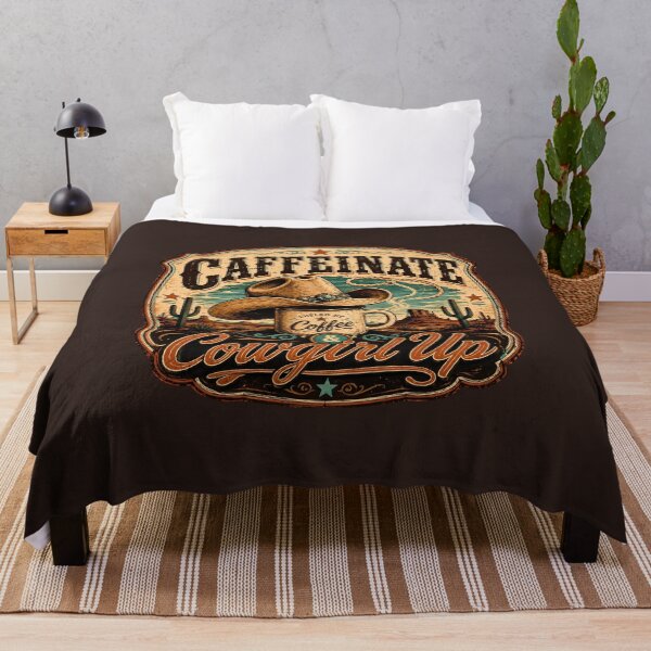 Item preview, Caffeinate & Cowgirl Up - Vintage Western Coffee Graphic designed and sold by Apex & Anthem .
