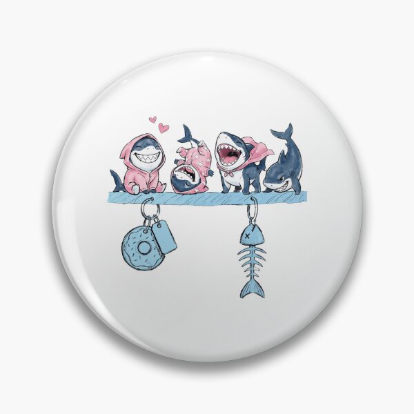 Item preview, Cute Cartoon Sharks Pajama Party Charm designed and sold by anamartineze.