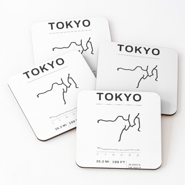 Item preview, Tokyo 26.2 Mile Route Map designed and sold by WorldLineStudioDesigns.