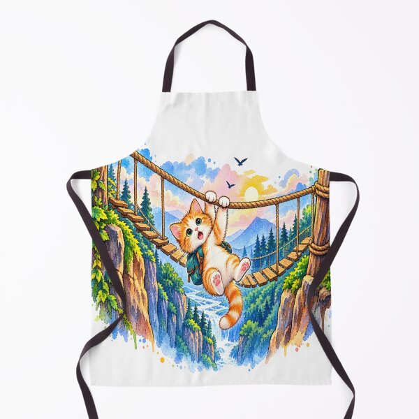 Item preview, Adventure Awaits – Cute Cat Mountain Hiking designed and sold by Genzfirevibes.