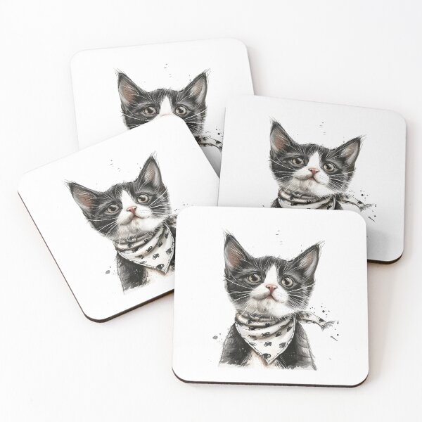 Item preview, Cat | Black & White Cat | Minimal Pet Aesthetic Art designed and sold by Mandayartstudio.