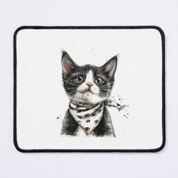 Item preview, Cat | Black & White Cat | Minimal Pet Aesthetic Art designed and sold by Mandayartstudio.