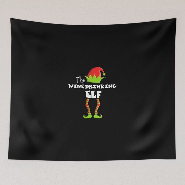 Item preview, Wine Drinking Elf Holiday Funny Christmas Design designed and sold by macvwsawada.